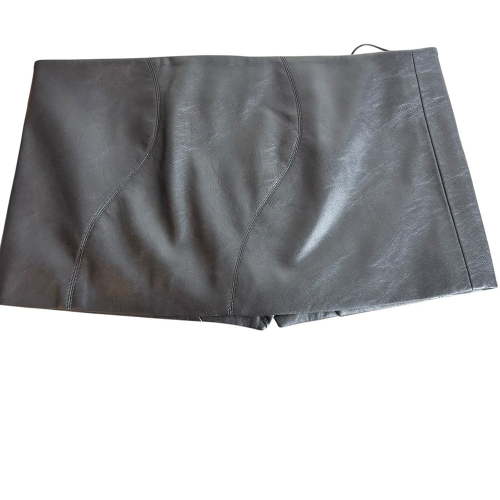 Aya Muse Asymmetrical Black Mini Skirt - Picture 3 of 7